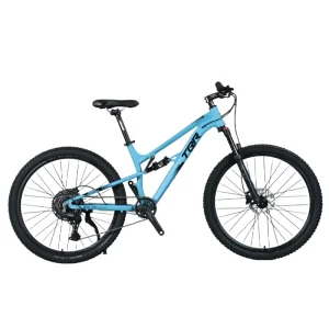 Carbon Fibre MTB Men’s Racing Mountain Bike Sports Bicycle with Carbon Fibre Fork Ordinary Pedal for Cycling