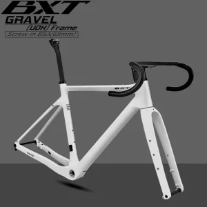 Carbon Gravel Bike Frame New 700C*45C Big Size With Full Hidden Cable Routing Factory OEM Gravel Bicycle Frameset
