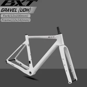 Carbon Gravel Frame Set Di2 Bicycle Disc Brake 700*45C Internal Cable Routing All Roads Bike Cyclocross Gravel Frameset