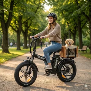 Chamrider DTS425 Steel Frame Fatbike E-bike 20 Inch Electric City Bike 48V 32Ah Lithium Battery for Adult