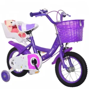 Children Bicycle 5-9 Years Old With Training Wheels and Basket 14 16 Inch Kid Four Wheel Cycle