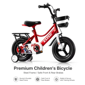 Children’s Bicycle 12 14 16 18 Inch Kids Bike for Boys and Girls with Training Wheels Safe Dual Brakes Factory Direct