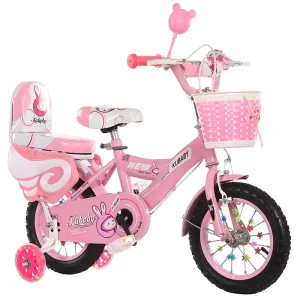 Children’s Bicycle Boys Girls 2 6 Years Old 12 20 Inch Sizes Training Wheels Carbon Steel Frame Dual Disc Brakes Basket