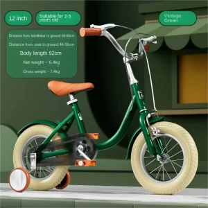 Children’s Bicycle with Auxiliary Wheels 12 14 16 18 20 Inch Single Speed Steel Fork for Boys and Girls