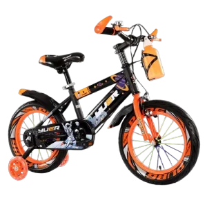 Children’s Bicycles for Boys and Girls Aged 3-12 14inch Steel Frame with Adjustable Saddle Training Wheels Disc Brakes