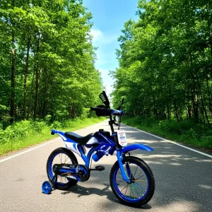 Children’s Motorcycle Bicycle for Boys Girls 12 16 Inch Baby Bicycle for 3 5 9 10 Year Olds Steel Fork Material Brake Line