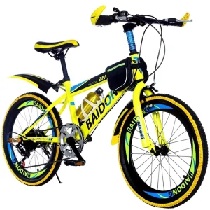 Children’s Primary School Student Mountain Bike 20/22/24 Inch High-Carbon Steel Frame Spring Fork Suspension Variable Speed 85kg