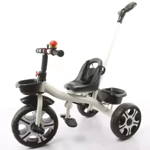 Children’s Reinforced Carbon Steel Frame Tricycle 3-1 Handle Pedal Bike for Toddlers’ Walking Balance Training Kids’ Bicycle
