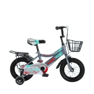 Children’s Steel Bicycle 3-9 Years Old Pedal Bike 14-inch 6-Speed 2-Wheel with Training Wheels Plastic Basket