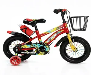 Children’s Steel Bicycles for Boys & Girls 3-9 Years 12-20 Inch Sizes Pedal Bikes with Training Wheels & Plastic Basket