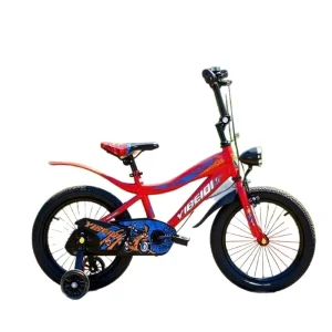Children’s Steel Mountain Bikes 16″ & 20″ Models for Boys Girls Ages 6-12 Adjustable Saddle Training Wheels 6-Speed Pedal Brake