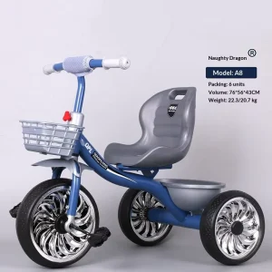 Children’s Tricycle and Pedal Bike Kids’ Bicycle for Ages 2-6 Metal Toy Bike Gift