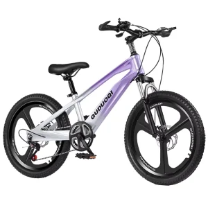 Children’s Youth Boys Girls Magnesium Alloy Mountain Bike Disc Brakes Shock Absorption Front Suspension 20 Inch Wheel Flying