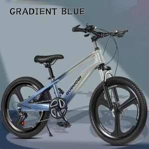 Children’s Youth Magnesium Alloy 7-Speed Mountain Bike with Front/Rear Suspension and Disc Brakes for Boys and Girls