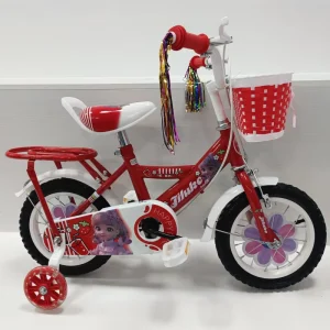 Children’s bicycle Princess Girl Color with Front Basket and Auxiliary Wheels Suitable for Girls Outdoor Cycling
