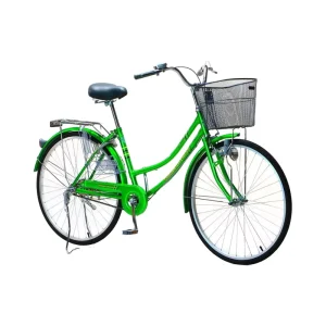 China Bike Factory Direct Sale Women’s Retro City Bicycle 24 Inch Single Speed Customized Green Alloy Princess Bicycle Bike