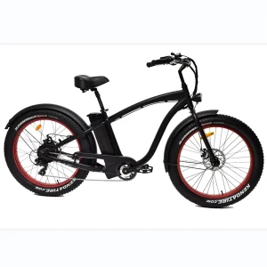 China Factory 26inch 350W 500W Vintage Fat Tire Mountain Bike Electric Men’s Beach Cruiser Bicycle E Bicycle Electric Bike