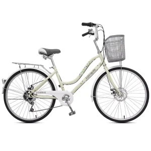 China Factory Classic Single Speed Lady’s Women’s Urban City Bike Bicycle with Basket