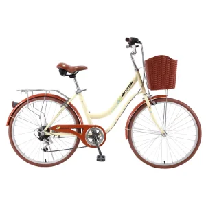China Women Single Speed Bicycles City Bike with Front Basket for Women Classic Urban Commuting Ladies Bike Folding City Bike
