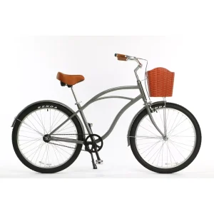 City Beach Bicycle Single Speed 26 Inch Alloy Rim Steel Frame V Brake Cruiser Bike