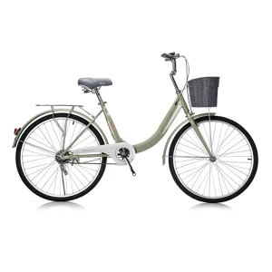 City Bicycle 26 Inch Adult and Child Commuter Disc Brake Single Speed Steel Frame Hardtail Classic Student Bike