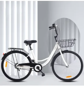 City Bicycle Blue Steel Carbon Steel Frame Road City Bike Cycle for Men 24 26 Inch