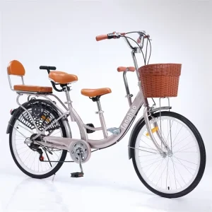 City Bicycle Disc Brake Steel Frame Ordinary Pedal Adjustable Saddle 3 Speed Gears