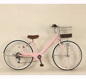 City Bike Urban Women 6 Speed Steel Frame 24 Inch Classic with Basket Wy