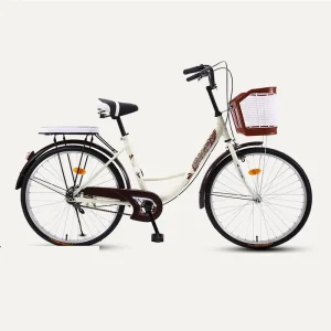 City Cruiser Bike Women 24 Inch Single Speed Girls Cruiser Bike 26” Custom Women’s Cruiser Bike With PVC Basket for Sale