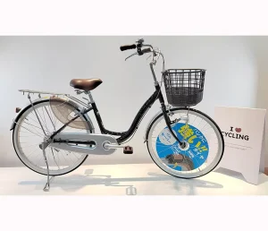 Classic 24 Inch Women’s Riding Bicycle Single Speed City Bike Steel Frame Fork Aluminum Alloy Rim System 150kg Load 17kg
