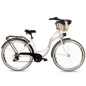 Classic 7 Speed Women’s Urban City Bike with Basket OEM Sharing Bicycle Retro Adult Bike