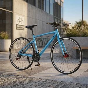 Classic Aluminum Alloy 700C Urban Men Women Bicycle City Bike with 24 Speed Gear Steel Fork Dual Disc Brakes