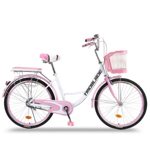 Classic Style Women Bicycles 26 Inch Ladies Bike High Carbon Steel V Brake City Bike With Basket