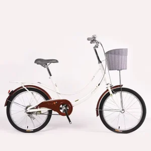 Classic Vintage Chrome Women’s Racing Road Korean Bike with Basket for Women Bicicleta De Mujer Para La Ciudad Aluminio 24 Lady