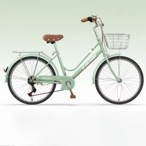 Comfortable Women’s City Commuter Bike 24/26 Inch Ladies Bicycle with Adjustable Seat for Adult Daily Use