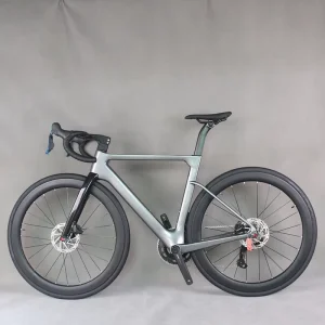 Complete Bike Road Bike Disc Brake Carbon Frame WheelTop EDS 2*12S Electronic Shifting Bicycle Carbon Wheels Paint Gray TT X42