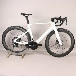 Complete Bike WheelTop EDS 1*13S Groupset Road Bike Disc Brake Carbon Frame Carbon Spokes Wheels Bicycle White Gloss TT-R18