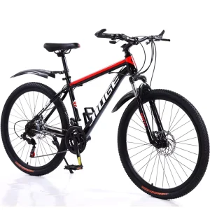Cross-Border Adult Men’s Mountain Bike High-Carbon Steel Frame U Brake 21 Speed Dual Disc Brakes