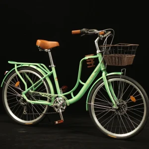 Customized 26 Inch Urban City Bike for Women Classic Steel Single Speed Ladies Bicycle