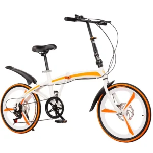 Customized 6-Speed Folding Bicycle with Steel Fork and Disc Brake