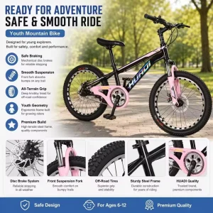Cycle Kid’s Bike 16 18 20 22 Inch High Carbon Steel Frame Children Bicycle for 8-10-12 14 Years Old Boy Girls