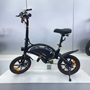 D3F 14″ Folding City Electric Bike 350W Brushless Rear Hub Motor 3 Speed Lithium Battery High Speed Electronic Long Range