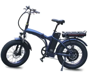 Dual Battery Folding 20 Inch Fat Tire Electric Bike for Adults