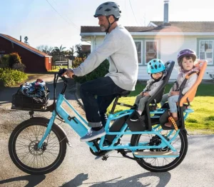 Dual Battery Long Seat Ebike 750W Powerful Motor Electric Cargo Bike