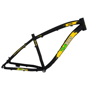 Dual Motor Fat Tire Mountain E Bike Frame, 26inch 175mm Dropout for 4.0 Inch Tire, All Terrain Electric Bicycle Frame +Rear Rack