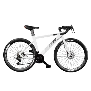 Dual disc Brake Men’s High Carbon Steel Frame 700C Wheel Size 21 Speed Curved handlebar Racing Road Bikes