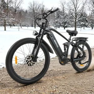 Dual-drive Full-Suspension Electric Mountain Bike City Bike 48V Lithium Battery Hidden Battery Rear Hub Motor Aluminum 60km