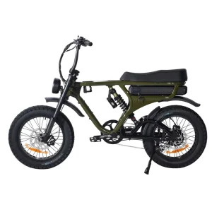 Durable Bafang Electric Mountain Bike 20-Inch 1000W Fat Tire Full Suspension Adult E-Bike 52V Lithium Battery for City