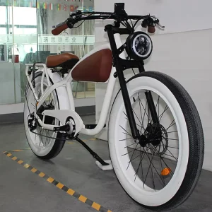 Chopper Electric Bicycle, Retro E-Chopper Bike, 48V 750W Fat-Tire Retro Electric Bicycle, Adult Urban Bicycle