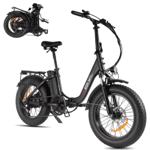 E-Bike Folding Electric Aluminum Frame 20″ Wheels 7-Speed Brushless Rear Hub Motor 750W Disc Brakes Lithium Battery